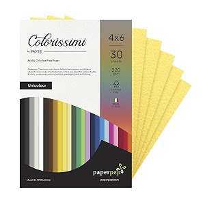 paper pep colorissimi card stock 220gsm 434x634 girasole light yellow unicolor pack of 30 sheets