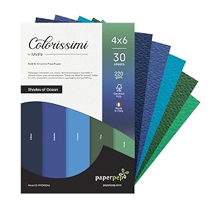 paper pep colorissimi card stock 220gsm 434x634 shades of ocean pack of 60 sheets