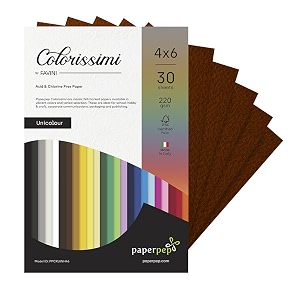 paper pep colorissimi card stock 220gsm 434x634 cioccolato chocolate brown unicolor pack of 60 sheets