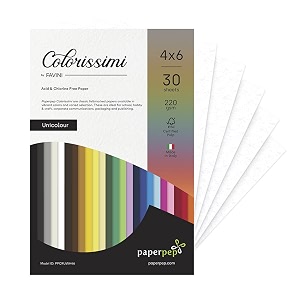 paper pep colorissimi card stock 220gsm 434x634 bianco white unicolor pack of 60 sheets