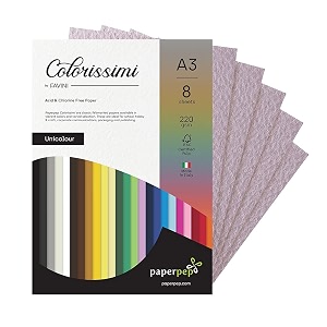paper pep colorissimi card stock 220gsm a3 lilla lavender unicolor pack of 8 sheets
