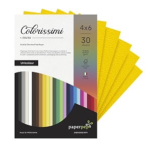 paper pep colorissimi card stock 220gsm 434x634 cedro yellow unicolor pack of 60 sheets