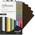 Paper Pep Colorissimi Card Stock 220GSM 4"X6" Caffe (Brown) Unicolor Pack of 30 Sheets