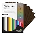 Paper Pep Colorissimi Card Stock 220GSM A3 Caffe (Brown) Unicolor Pack of 16 Sheets