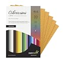 Paper Pep Colorissimi Card Stock 220GSM 4"X6" Tabacco (Mustard) Unicolor Pack of 60 Sheets