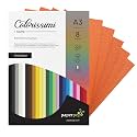 Paper Pep Colorissimi Card Stock 220GSM A3 Mandarino (Orange) Unicolor Pack of 8 Sheets