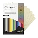 Paper Pep Colorissimi Card Stock 220GSM 4"X6" Avorio (Cream) Unicolor Pack of 30 Sheets
