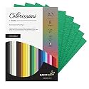 Paper Pep Colorissimi Card Stock 220GSM A3 Verde (Green) Unicolor Pack of 16 Sheets
