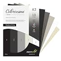 Paper Pep Colorissimi Card Stock 220GSM A3 Shades of Grey Assorted Pack of 10 Sheets