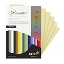 Paper Pep Colorissimi Card Stock 220GSM 4"X6" Camoscio (Pastel Yellow) Unicolor Pack of 30 Sheets