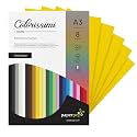 Paper Pep Colorissimi Card Stock 220GSM A3 Cedro (Yellow) Unicolor Pack of 8 Sheets