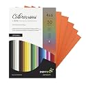 Paper Pep Colorissimi Card Stock 220GSM 4"X6" Mandarino (Orange) Unicolor Pack of 60 Sheets