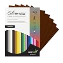 Paper Pep Colorissimi Card Stock 220GSM A3 Cioccolato (Chocolate Brown) Unicolor Pack of 16 Sheets