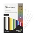 Paper Pep Colorissimi Card Stock 220GSM 4"X6" Bianco (White) Unicolor Pack of 60 Sheets