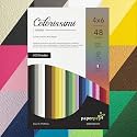 Paper Pep Colorissimi Card Stock 220GSM 4"X6" Multicolor Shades Assorted Pack of 48 Sheets