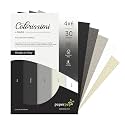 Paper Pep Colorissimi Card Stock 220GSM 4"X6" Shades of Grey Pack of 60 Sheets