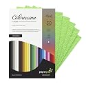 Paper Pep Colorissimi Card Stock 220GSM 4"X6" Pistacchio (Pastel Green) Unicolor Pack of 60 Sheets