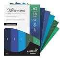 Paper Pep Colorissimi Card Stock 220GSM A3 Shades of Ocean Assorted Pack of 10 Sheets