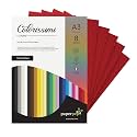 Paper Pep Colorissimi Card Stock 220GSM A3 Rubino (Dark Red) Unicolor Pack of 8 Sheets