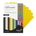 Paper Pep Colorissimi Card Stock 220GSM 4"X6" Cedro (Yellow) Unicolor Pack of 60 Sheets