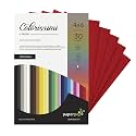 Paper Pep Colorissimi Card Stock 220GSM 4"X6" Rubino (Dark Red) Unicolor Pack of 30 Sheets
