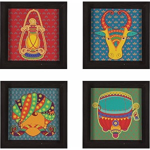 paper plane design coasters set of 4 designer patterns for homebar office and gifting a