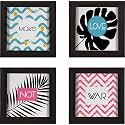 Paper Plane Design Coasters Set of 4 Designer Patterns for Home,Bar, Office and Gifting. (H)