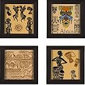 Paper Plane Design Coasters Set of 4 Designer Patterns for Home,Bar, Office and Gifting. (B)