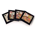 Paper Plane Design Coasters Set of 4 Designer Patterns for Home,Bar, Office and Gifting. (D)
