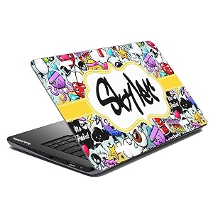 paper plane design laptop skin cover for all makes and models with hard disk skin