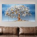 PAPER PLANE DESIGN Large Wishing Tree Wall Art for Living Room – 5-Panel Nature Painting – Large 27 x 50 Inches – Vibrant Home &amp; Office Decor (C)