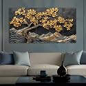 PAPER PLANE DESIGN Large Wishing Tree Wall Art for Living Room – 5-Panel Nature Painting – Large 27 x 50 Inches – Vibrant Home &amp; Office Decor (B)