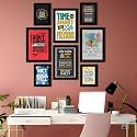 PAPER PLANE DESIGN Time Is Short Quote and Motivational Framed Posters - Inspirational Frame For Home Decor. (Set Of 8)