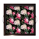 PAPER PLANE DESIGN Wooden Serving Tray for Serving, Square Large Serving Tray Table Decoration (Square 12 INCH) (J)