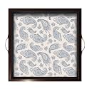 PAPER PLANE DESIGN Wooden Serving Tray for Serving, Square Large Serving Tray Table Decoration (Square 12 INCH) (K)