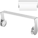Paper Towel Holder Under Cabinet, One-Hand Tear, Wall Mount or Adhesive
