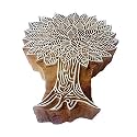 Paper Wood Stamp Large Leafy Tree Design Big Printing Block