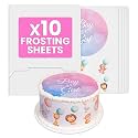 paper2eat Frosting Sheets XL 11.75"x16.50" 10ct White Edible Icing - Kosher