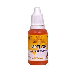 papilon food flavours amp colours concentrated gel food color yellow 30 g