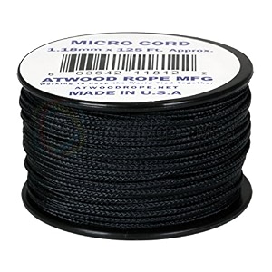 parachute cord micro cord black 112mm x