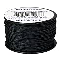 Parachute Cord Micro Cord Black 112mm x