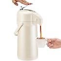 PARACITY Coffee Dispenser with Pump, Airpot Coffee Carafe, 84.5 oz, White