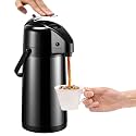 PARACITY Coffee Dispenser with Pump, Coffee Carafe, 84.5 fl oz/2.5 L, Black