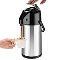 PARACITY Coffee Carafe with Pump, 84.5 oz Stainless Steel Airpot Dispenser