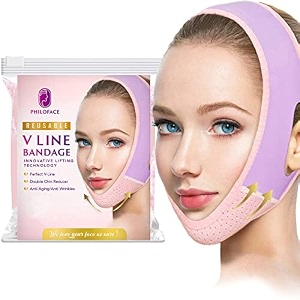 paradream double chin reducer v shaped slimming face mask chin up mask face lifting belt purple