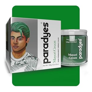 paradyes semi-permanent mayeri green diy conditioner based hair colour infused with aloe-vera bhringaraj brahmi almonds amp amla 120 gm