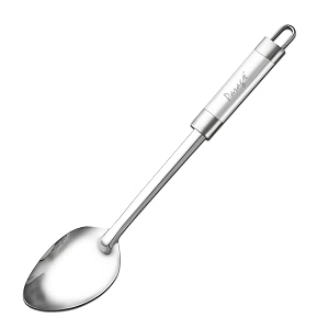 parage 1 pieces stainless steel kitchen tools for home amp kitchen cooking and serving basting spoon pan chamcha for serving ricepastasubzi silver size 355 cms