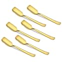 Parage 6 Pieces Stainless Steel Ice Cream Spoons, Golden Spoon Set, Luxury Dinning Tabelware Gift House Warming, Length 13.5cm, Food Grade for Home &amp; Kitchen, Durable Stylish, PVD Gold Ice Cream Spoon