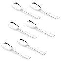 Parage 6 Pieces Stainless Steel Ice Cream Spoons, Silverware Spoon Set, Dinner Spoon Length 13.5cm, Food Grade Silverware for Home & Kitchen, Durable Stylish, 6 Dessert Spoons
