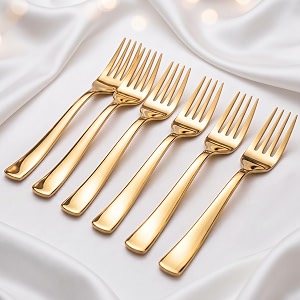 parage 6 pieces stainless steel gold forks set 185 cm long premium for home amp kitchen luxury dining tableware gift for house warming
